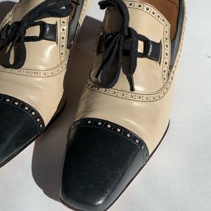 Two tone spectator heels